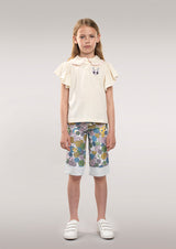 Owa Yurika Erika Girls Spring Summer T-shirt Cream