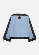 Owa Yurika Stella Girls Children Short Denim Kimono Blue