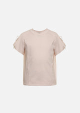 Owa Yurika Girls Children Yousra Cotton T-shirt Pink