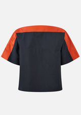 Owa Yurika Riko Cotton Blend Navy Top