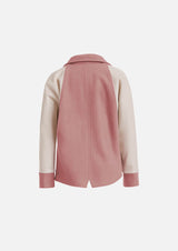 Owa Yurika Cara girls pink wool jacket