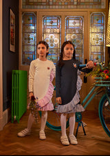Owa Yurika Katya Girls Dress Navy White