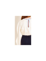 Owa Yurika Safia Girls Top White with Ribbon