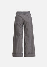 Owa Yurika Girls navy denim striped trouser