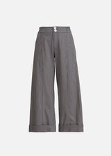 Owa Yurika Girls navy denim striped trouser