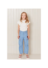 Owa Yurika Girls Children Yousra Cotton T-shirt White