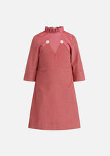 Owa Yurika Lily girls pink corduroy dress Made in Japan