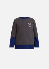 Owa Yurika Lola girls grey sweatshirt