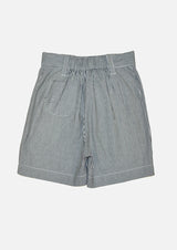 Children navy stripe denim short Kids Trousers Owa Yurika Japanese Luxury Brand
