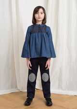 Owa Yurika Flo girls denim blue top 