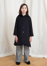 Owa Yurika Sakura girls wool navy coat