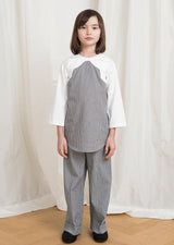 Owa Yurika Isabel girls denim striped navy blouse Made in England