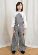 Owa Yurika Girls navy denim striped trouser