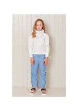 Owa Yurika Girls Children Ivory Satin Cotton Top