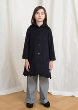 Owa Yurika Sakura girls wool navy coat 