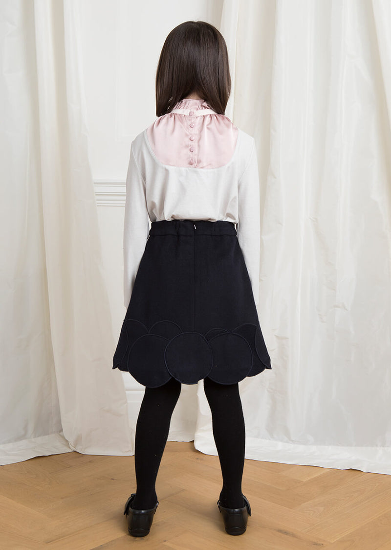 Owa Yurika Michiko wool navy skirt Japanese made