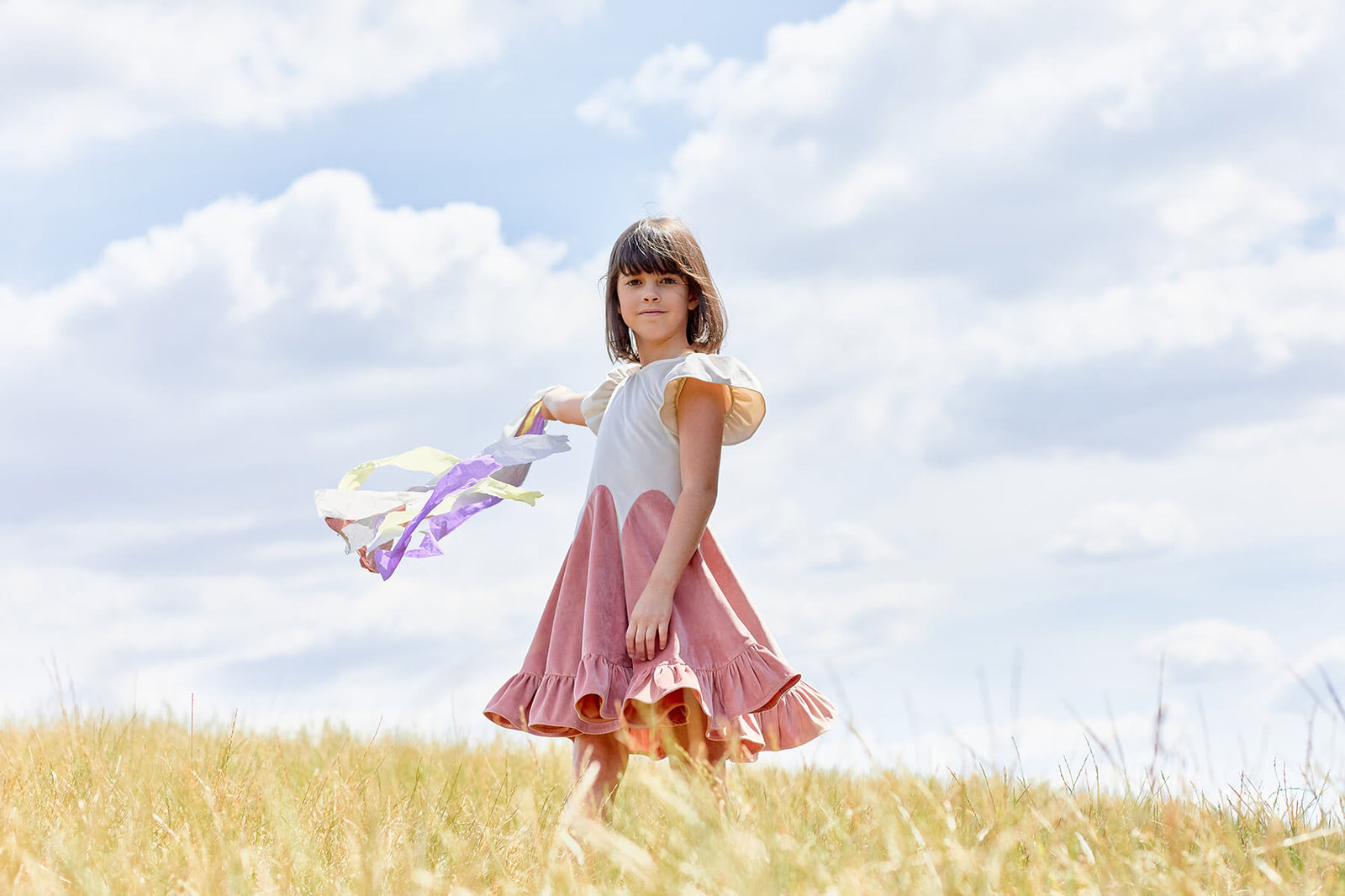 Girls Dress | Short Sleeve | Japanese Ethical Kids Fashion | Pink